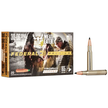 Federal Premium MeatEater Trophy Copper 30-06 Springfield 165 Grain BT Rifle Ammo (20)