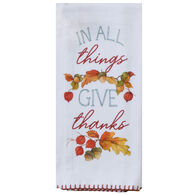 Kay Dee Designs Autumn Leaves Give Thanks Flour Sack Towel