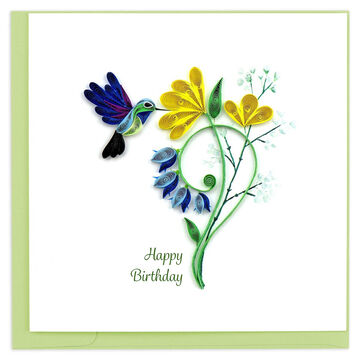 Quilling Card Hummingbird Birthday Card