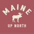 Ocean Beach Womens KTP Moose Maine Up North Vintage Hooded Sweatshirt