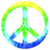 Sticker Cabana Tie-Dye Peace Sign Sticker