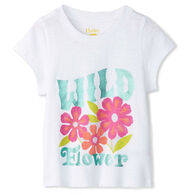 Hatley Girl's Wild Flower Graphic Short-Sleeve Shirt