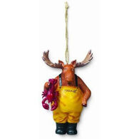Cape Shore Resin Moose with Lobster Ornament