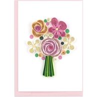 Quilling Card Flower Bouquet Gift Enclosure Mini Card