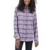 Dickies Womens Plaid Flannel Long-Sleeve Shirt