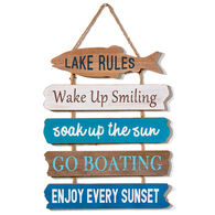Giftcraft Lake Rules Wall Décor