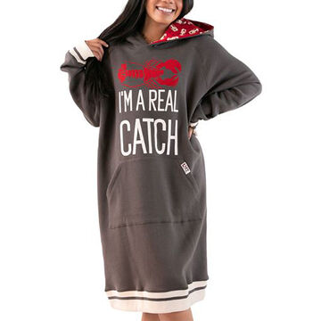 Lazy One Womens Real Catch Lobster Sleep Hoodie