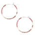 Scout Curated Wears Womens Chromacolor Miyuki Small Hoop Earring - Blush Multi/Silver