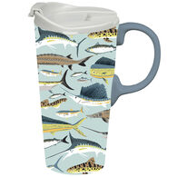 Evergreen Big Fish Ceramic Travel Cup w/ Lid