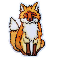 Sarah Angst Art Sitting Fox Sticker