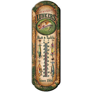 Rivers Edge Lunkers Bait & Tackle Tin Thermometer