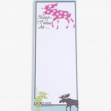 Hatley Little Blue House Things I Moose Do Magnetic List Notepad