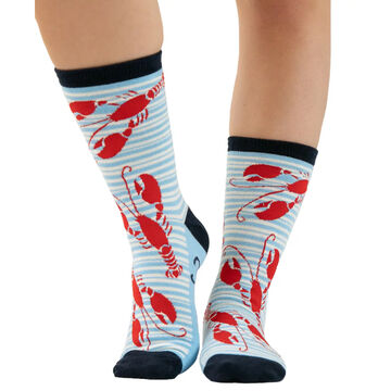 Lazy One Womens Pinch Me Lobster Crew Sock