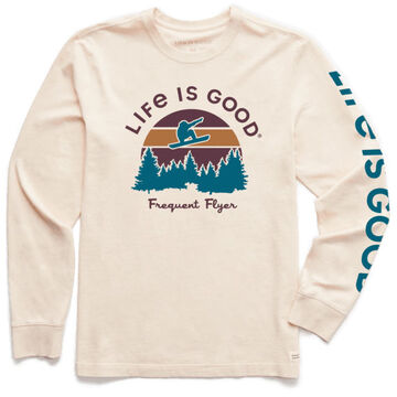 Life is Good Mens Frequent Flyer Snowboard Crusher Long-Sleeve T-Shirt