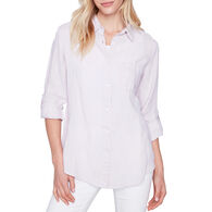 Charlie B Women's Long Linen Long-Sleeve Shirt