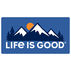Life is Good Snowy Mountains Die Cut Sticker