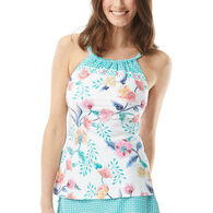 Beach House - Gabar - Swimwear Anywhere Women's Blair High Neck Floral Fantasy Tankini Swimsuit Top