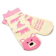 Hatley Youth Little Blue House Pink Bear Animal Sock