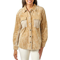 Mystree Women's Thermal Contrasting Washed Corduroy Jacket