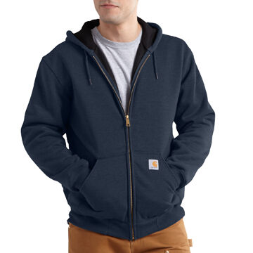 Carhartt Mens Big & Tall Rain Defender Rutland Thermal-Lined Hooded Zip-Front Sweatshirt