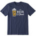 Life is Good Mens Its Beer OClock Crusher Short-Sleeve T-Shirt