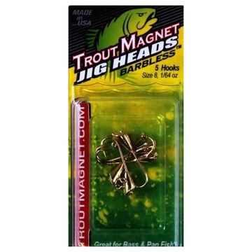Lelands Lures Trout Magnet Barbless Jig Head - 5 Pk.