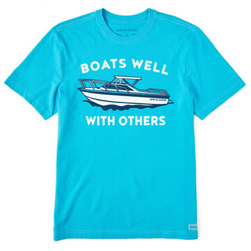 Life is Good Mens Boats Well With Others Crusher-Lite Short-Sleeve T-Shirt