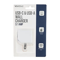 Vivitar USB-C & USB-A 3.1 Amp Wall Charger