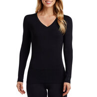 Cuddl Duds Women's Softwear With Stretch V-Neck Long-Sleeve Baselayer Top