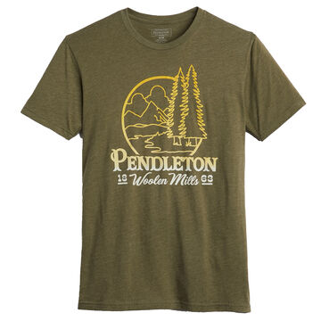Pendleton Mens Logo Ombre Graphic Short-Sleeve T-Shirt