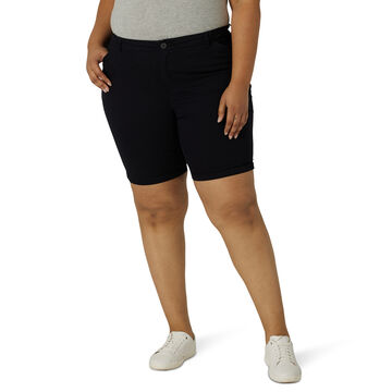 Lee Jeans Womens Plus Size 9 Regular Fit Chino Bermuda Short