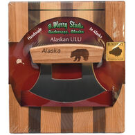 B Merry Bear Ulu Rocker Knife w/ Cutting Bowl / Board