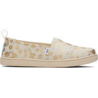 TOMS Youth Gold Floral Blooms Alpagarta Shoe