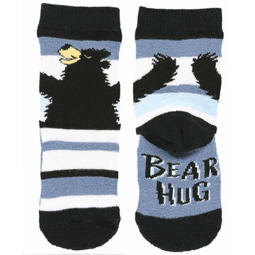 Lazy One Boys Blue Stripe Bear Hug Sock