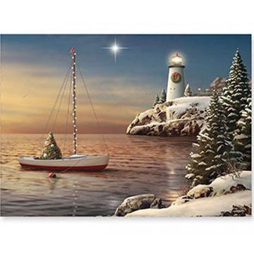 Cape Shore Night Has Come Boxed Christmas Cards