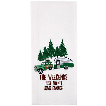 Park Designs Weekends Arent Long Enough Embroidered Dish Towel