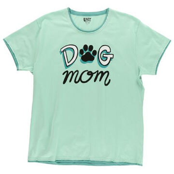 Lazy One Womens Dog Mom Regular Fit PJ Short-Sleeve T-Shirt