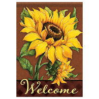 Carson Home Accents September Sunflower GlitterTrends Garden Flag