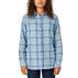 Dickies Womens Plaid Flannel Long-Sleeve Shirt
