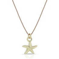 Lucky Feather Women's Ocean Life Gold Starfish Necklace