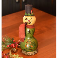 Meadowbrooke Gourds Pinewood Miniature Snowman Gourd