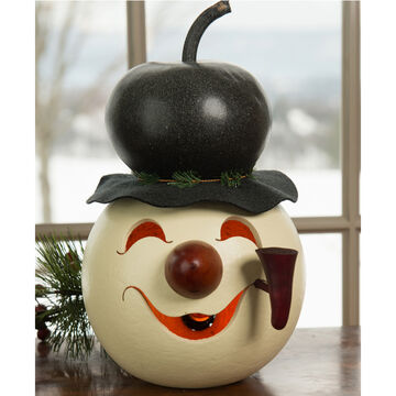 Meadowbrooke Gourds Walter Medium Lit Snowman Head Gourd