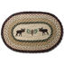 Capitol Earth Moose/Pinecone Oval Patch Braided Rug
