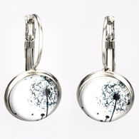 Eye Catching Jewelry Women's Dandelion Button Earring