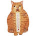 Bobbo Fat Orange Tabby Cat Window Thermometer