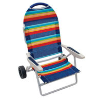 RIO Beach Transporter 5-Position Lay-Flat Wheeled Beach Chair