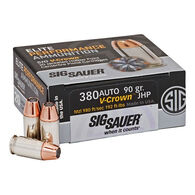SIG Sauer Elite Performance V-Crown 380 ACP 90 Grain JHP Pistol Ammo (50)