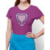 Earth Creations Womens Tie Dye Heart Contour Short-Sleeve T-Shirt