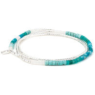 Scout Curated Wears Women's Ombre Stone Wrap - Sky/Silver Bracelet/Anklet