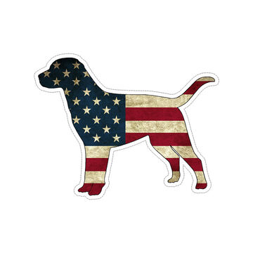 Sticker Cabana Patriotic Dog Sticker